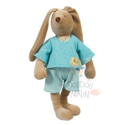  lapin bleu beige jaune un dimanche bord leau 